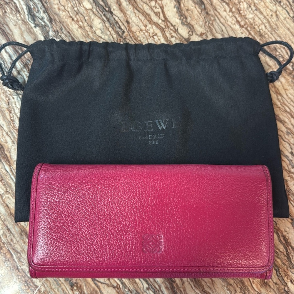 LOEWE Long Wallet Anagram Pink